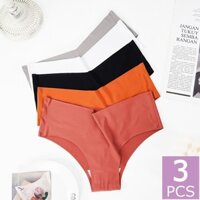 Ecmln 3 Cái / bộ Quần Lót Liền Mạch Nữ Gợi Cảm V Eo Thiết Kế Quần Đùi Quần Lót Nữ Mềm Mại Thoải Mái Quần Lót Quần Lót M