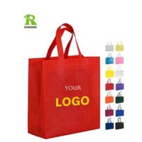 Eco-Friendly High Quality Recycled Custom Logo Printing Reusable Shopping Non-Woven PP Carrier Bag with Handle