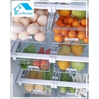 Ecohome Khay chia đồ tủ lạnh loại cứng, thanh kẹp giữ khay chắc chắn