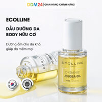 [ECOLLINE] Oil Jojoba Ecolline Hữu Cơ 30ml, Dầu Dưỡng Da Body 30ml