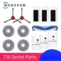 ECOVACS T30 Pro OMNIUM |   Bộ phụ kiện máy hút bụi robot T30S Pro OMNI, bộ phận thay thế, chổi chính / phụ, bộ lọc, khăn lau, túi chứa bụi