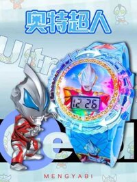 Ed Quà Tặng Trẻ Em Ot Glowing Watch Jetman Spin Music Toy Spiderman Sinh Viên Xem Thời Gian Điện