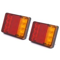 Edb * 1 Cặp 12V 8 LED Bật Tín Hiệu Phanh Chạy Đuôi Dừng Đèn LED Trailer Đuôi Đèn