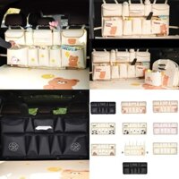 Edb * Túi sắp xếp khởi động ô tô nhiều lớp Túi sắp xếp thân xe bằng da Dễ dàng mang theo cho khách du lịch kinh doanh gia đình