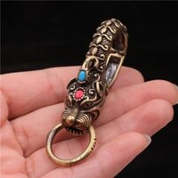 EDC  Móc khoá đồng thau 12 con giáp dành cho tuổi hổ cao cấp