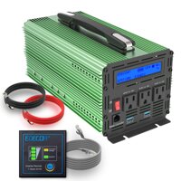 EDECOA 1500W Pure Sine Wave Power Inverter DC 12V to 120V 110V AC Converter with Remote Controller (1500W 12V with USB)