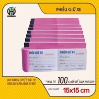 (Edit) Phiếu Giữ Xe, "CÓ SỐ NHẢY" Combo 100 cuốn in sẵn giá cả tương đối rẻ Tại TP.HCM - SHIP HỎA TỐC