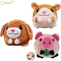 Ediwany Bóng Sang Trọng Điện Tử, Hamster Pig Bóng Sang Trọng, Âm Nhạc Vui Nhộn Rung Đồ Chơi Squeaky Tương Tác Nhảy Thú Cưng