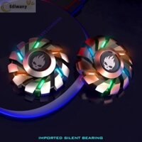 Ediwany Luminous Fidget Spinner, Đồ chơi ngón tay ánh sáng phát sáng bằng kim loại, Đồng bạc đen Giảm căng thẳng Con quay hồi chuyển đầu ngón tay Trẻ em Người lớn