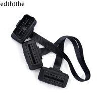 EDTHTTHE 30cm Bộ chuyển đổi ELM327 Cáp nối dài OBD2 Đực sang cái OBD OBDII Ổ cắm 16 chân Đầu nối Máy Quét Chẩn Đoán Bộ chia chữ Y OBDII Cáp mở rộng máy quét Cáp nối dài ô tô