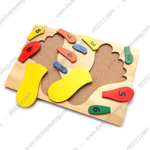 Tranh ghép bàn chân học số Edugames GB128
