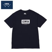 Edwin Áo thun cổ tròn tay ngắn in hình phía trước và sau cỡ lớn Áo thun nam dáng rộng