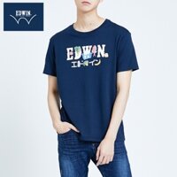 Edwin Áo thun ngắn tay cổ tròn thời trang in chữ 100% Cotton cao cấp dành cho nam