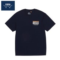 Edwin Nam Đơn Giản Màu Trơn In Logo Áo Thun Nữ Tay Ngắn Unisex Áo Sơ Mi Chất Lượng Cao Cấp