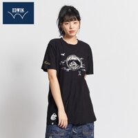 Edwin Nhật Bản Edo Katsu Print Áo thun ngắn tay chất lượng cao cấp dành cho nam