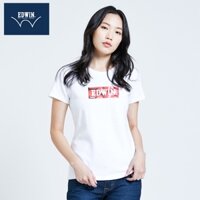 Edwin Siêu Thị Series In Logo Áo Thun Nữ Tay Ngắn Unisex Mềm Cao Cấp Áo Sơ Mi Quá Khổ