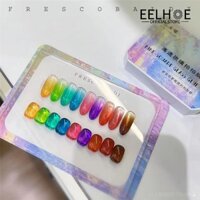 EELHOE Salon like Nails Glass Bead Nail Polish Phù hợp với bề mặt móng tay Dễ sử dụng Nghệ thuật làm móng Thẩm mỹ móng tay Mini Gel UV Gel Polish Sơn móng tay mắt mèo 2,5g