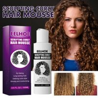 Eelhoe Sculpting Curly Hair Mousse 100ml Curl Boost Fluffy Defining Hair Styling Elastin Cream