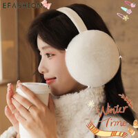 EFASHION Bịt Tai Ấm Áp Chống Gió Chống Đóng Băng Mùa Đông Dành Cho Phụ Nữ Trưởng Thành Với Băng Đô Nhớ Có Thể Tháo Rời Vỏ Tai Lông Thú