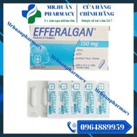 Efferalgan 150mg (Hộp 10 viên) – Viên đặt dùng để hạ sốt giảm đau