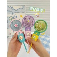 Egg Puff Party Small Handheld Fan Portable Portable Small Mini Creative Children's Wind Mute Small Electric Fan IfIR