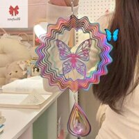 [Egi] Bướm Gió Spinner Treo Suncatcher Hiệu Ứng Ánh Sáng Gió Điêu Khắc Sân Vườn Có Móc Xoay [VN]