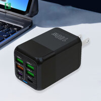 Ehbqna 150W Bộ sạc 6 cổng 4USB + 2TYPE-C cho Iphone Android cho Samsung Xiaomi Huawei PD Bộ chuyển đổi nguồn sạc siêu nhanh Chuyến đi công tác mới