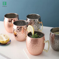 Ehbqna > 530ml Moscow Mule Đồng Cốc Cốc Kim Loại Cốc Thép Không Gỉ Búa Đồng Mạ Trống Loại Bia Cốc Rượu Cà Phê Mới