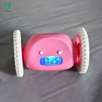 Ehbqna Alarm Clock Đồng hồ báo thức chạy bộ Di chuyển cuộn nhảy Chạy đi Dễ dàng đặt Đồng hồ báo thức kỹ thuật số thông minh trên bánh xe, dành cho người ngủ nặng Người lớn Phòng ngủ trẻ em Thanh thiếu niên, Đồng hồ báo thức lười biếng mới