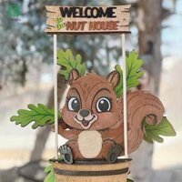 Ehbqna Động Vật Vui Nhộn Kẹp Gió Hoạt Hình Retro Vườn Treo Đồ Trang Trí Cá Tính Cối Xay Gió Bằng Gỗ Để Trang Trí Cảnh Quan Sân Mới