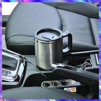 [EH]Stainless Steel Vehicle Mounted Cup Heated Travel Mug 12V 500ML + Cable