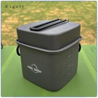 Eigall Cắm Trại Đồ Nấu Ăn Mess Kit Du Lịch Chống Dính Bao Gồm Túi Đựng Di Động Nhỏ Gọn Đi Bộ Đường Dài Trại Thịt Nướng Dụng Cụ Nấu Ăn Bộ