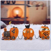 Eigall Halloween Bí Ngô Tượng Trang Trí Nhựa Dễ Thương Đồ Trang Trí Bí Ngô Xe Các Bức Tượng Nhỏ Cho Sân Vườn Sân Nhà Ma Ám Đám Cưới Để Bàn