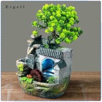 Eigall với phích cắm 110V đầy màu sắc 7,8x5,9x10inch Trang trí bàn làm việc thác nước Mini cho phòng ngủ đa chức năng