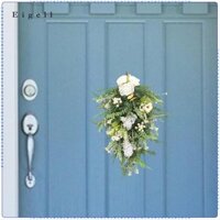 Eigl Hoa Nhân Tạo Giọt Nước Swag Vòng Hoa Trang Trí Cửa Trước Dấu Hiệu Chào Mừng Treo Vòng Hoa Cho Năm Mới Đa Năng