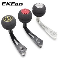 Ekfan Hợp kim nhôm cánh tay đơn EVA núm cho 8 * 5mm abu daiwa Máy câu cá lỗ đôi Phụ kiện lắp ráp cuộn dây câu