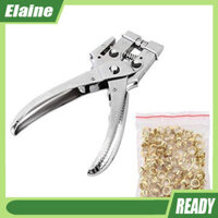 Elaine Dual-Purpose Tool Grommet Eyelet Kìm Kit, Portable Grommet / Puncher Hand Press Kit Với 100 Miếng Grommets