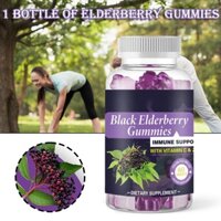 Elderberry Gummies Immune Support Gummy Vitamins C Zinc 60 Count