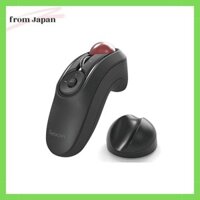 Elecom Trackball Mouse Handy Type Relacon with Media Control Button and Stand, Silent Bluetooth Black M-RT1BRXBK