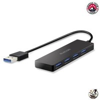 ELECOM USB Hub 3.0 4 ports Bus Power [Ultra Compact, Lightweight Design] MacBook/Surface Pro/Chromebook etc. Notebook PC Nintendo Switch Compatible Black U3H-FC02BBK from Japan.