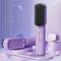 Electric Hair Straightener Brush Straight Quick Iron Hot Comb Styling Tool