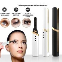 Electric Heated Eyelash Curler Battery Power Long Lasting Beauty Makeup Tool