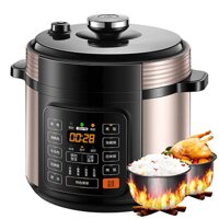 Electric Pressure Cooker Programmable Electronic Multifunction Cooking Pot, Slow Cooker, Double Gall Smart Appointment Keeps Food Hot- 5Litre Best ...