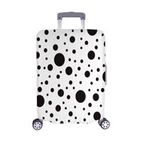 Elegant Black Polka Dots Travel Luggage Cover Suitcase Baggage Case Fits 22"-25" Luggage