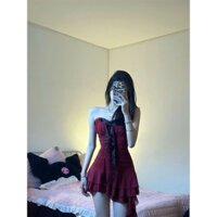 Elegant Noble Style Pure Desire Hot Girl Strapless Dress Summer New Niche Design Waist Slimming Short Dress for Women