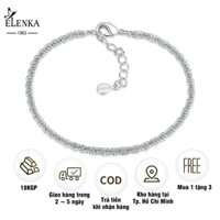 ELENKA Lắc tay mạ vàng 18K trơn thiết kế đơn giản ánh kim không đen không gỉ