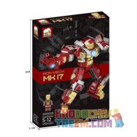 ELEPHANT JX60028 60028 non Lego IRON MAN THUỐC CHỐNG BỌC THÉP MK17 bộ đồ chơi xếp lắp ráp ghép mô hình Super Heroes IRON MECH MK17 ANTI-HULK Siêu Nhân Anh Hùng 425 khối