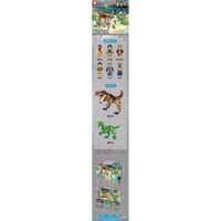 ELEPHANT JX90076 90076 non Lego KHỦNG LONG TẤN CÔNG bộ đồ chơi xếp lắp ráp ghép mô hình Jurassic World DINOSAUR WORLD Thế Giới Khủng Long 898 khối