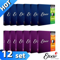 Elexir 12 Bộ Dây Đàn Guitar Acoustic 16002 11002 16052 Dây Nhạc Cụ Điện 19052 12052 12002 19002 Phần Đàn Guitar