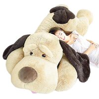 elfishgo Large Dog Plush Hugging Pillow,Soft Big Dogs Stuffed Animal Toys Giant Puppy Gifts for Kids (51 inch)